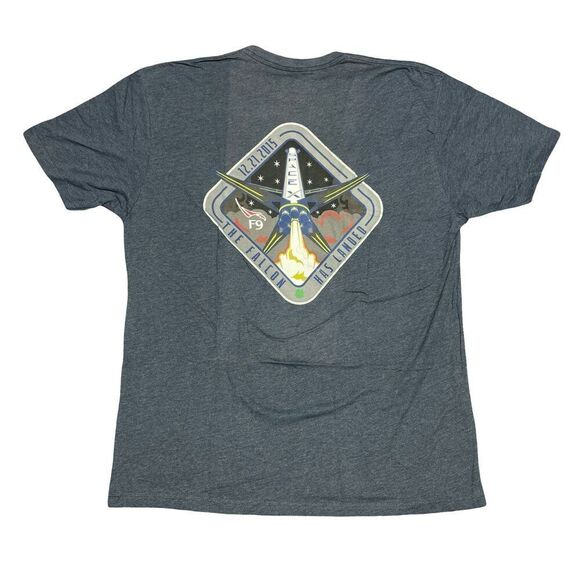 NEW SpaceX The Falcon Has Landed 2015 Shamrock Elon Musk Mens Grey Shirt XXL - Picture 1 of 10
